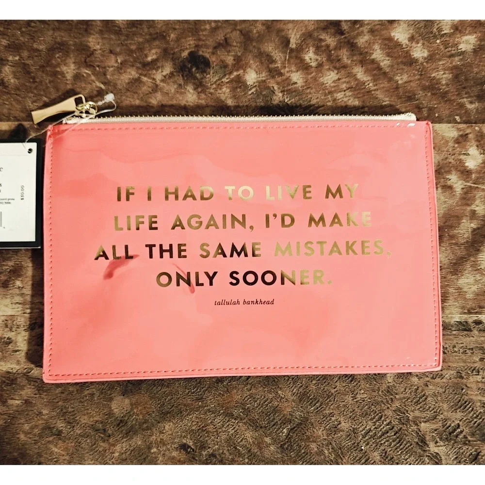 kate spade new york - same mistakes - Pencil Pouch  Coral